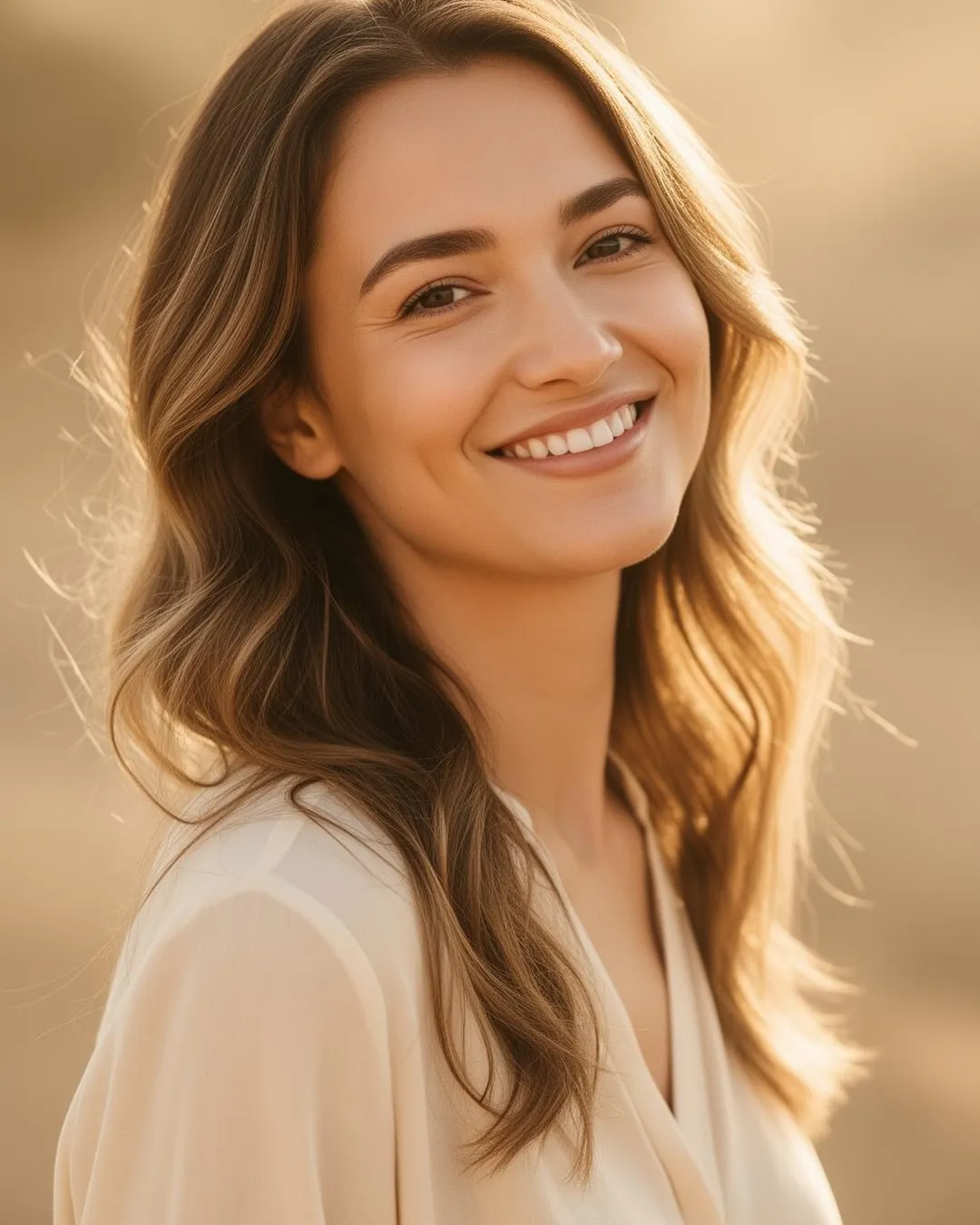 Patient smiling, warm natural light
